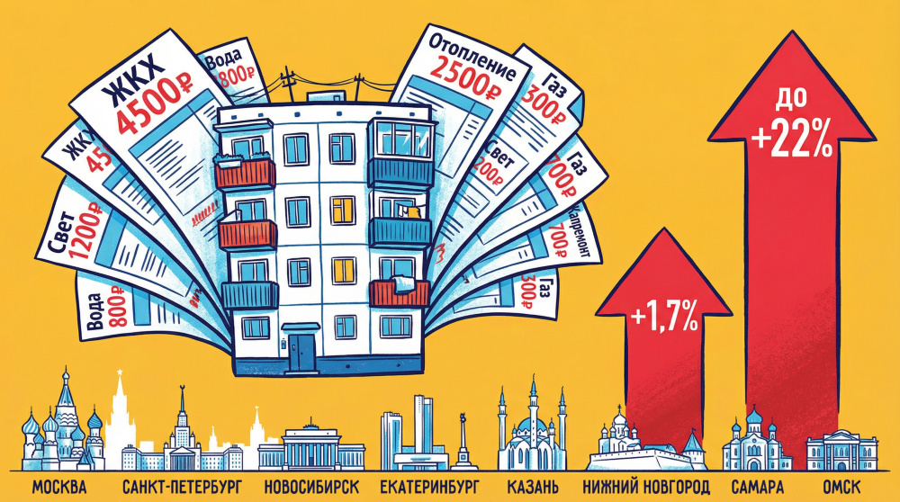    Двухэтапная индексация тарифов ЖКХ в 2026 году: формальные 1,7% с января и до 22% с октября создают беспрецедентную нагрузку на бюджеты российских семей