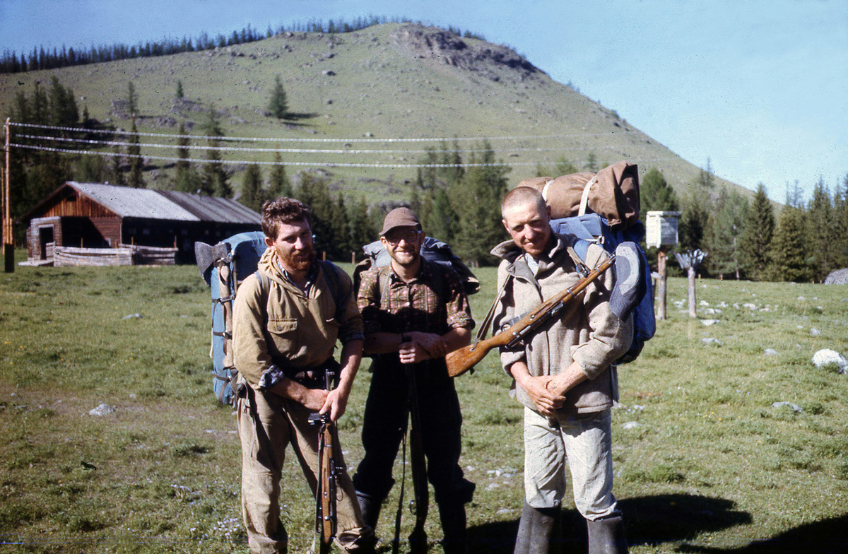  С.Спицын, И. Савинский, Е.Веселовский, Язула, 1989 г. Фото - С.Спицын.