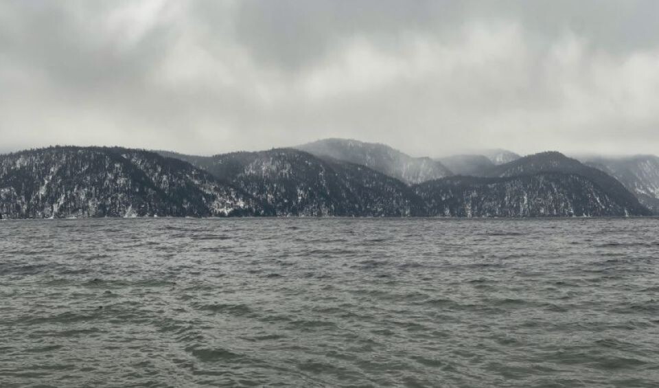    Февральский дождь на Телецком озере. Источник: Роман и Татьяна Воробьевы / Алтайский заповедник