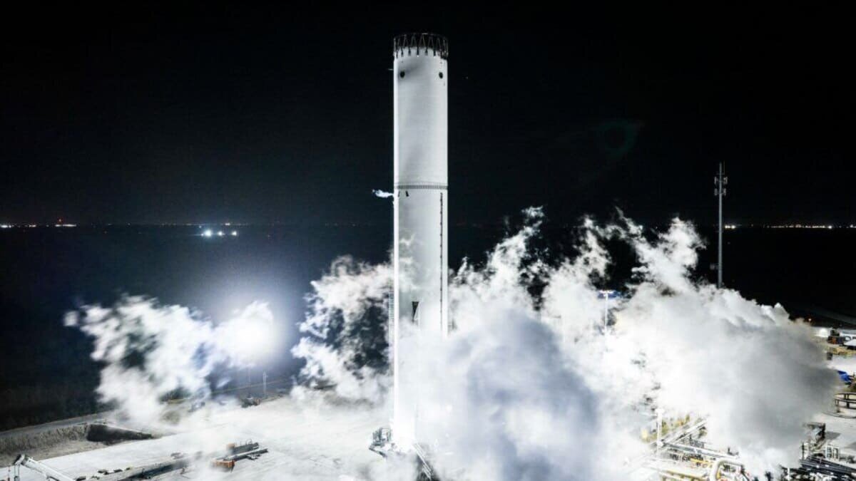    Super Heavy V3 во время испытаний / © SpaceX