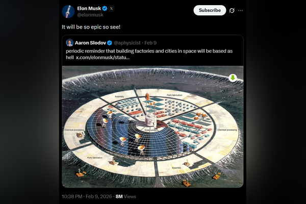    Не теряя времени, Маск начал SMM-продвижение своего нового лунного проекта и рассказывает подписчикам о заводах в космосе / elonmusk/X