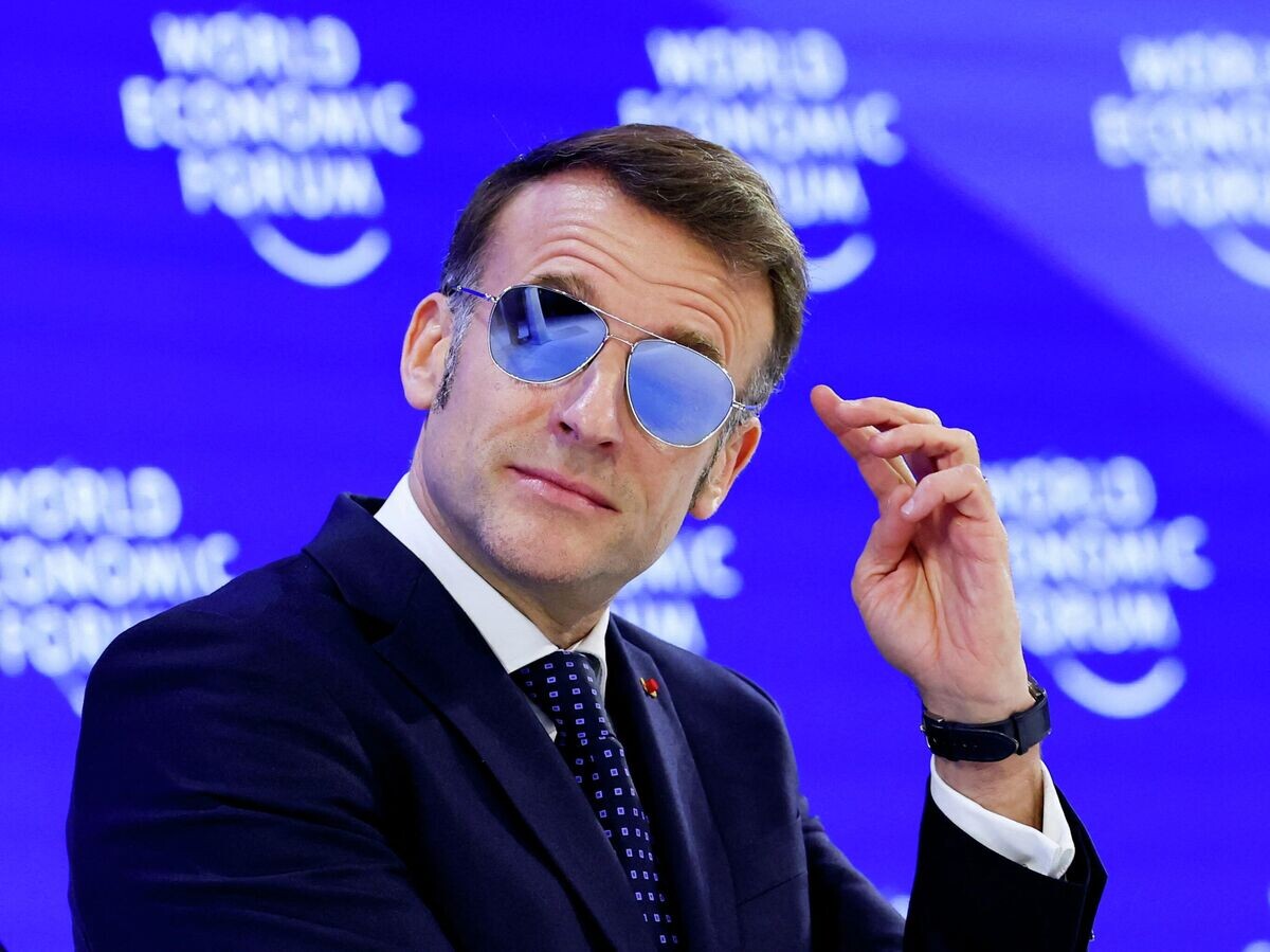    Президент Франции Эммануэль Макрон на экономическом форуме в Давосе | © REUTERS / Denis Balibouse