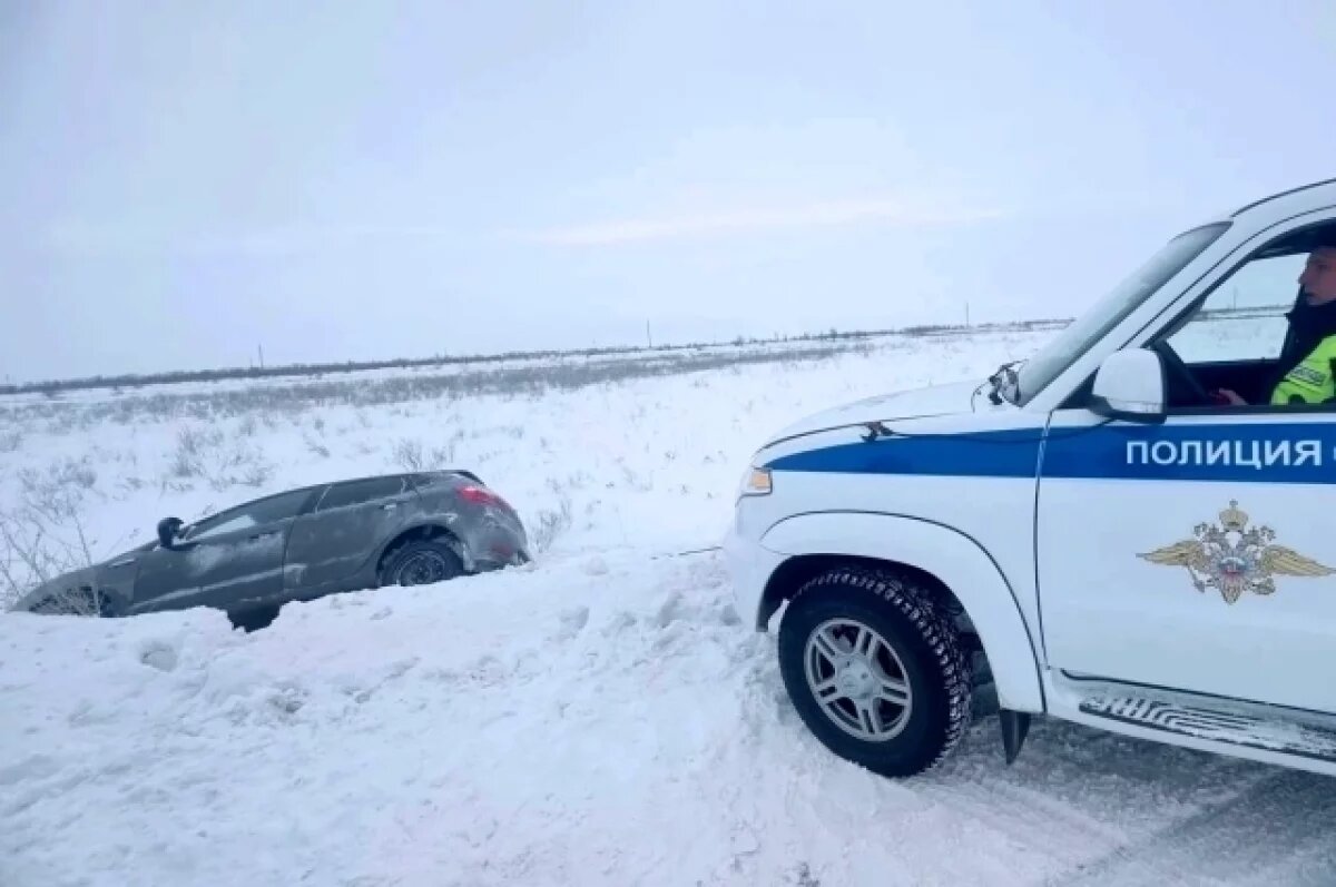    На юге Челябинской области женщина-водитель опрокинулась в кювет