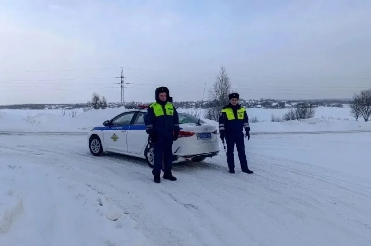    Инспекторы ГИБДД вытаскивают жительниц Владимира из сугробов