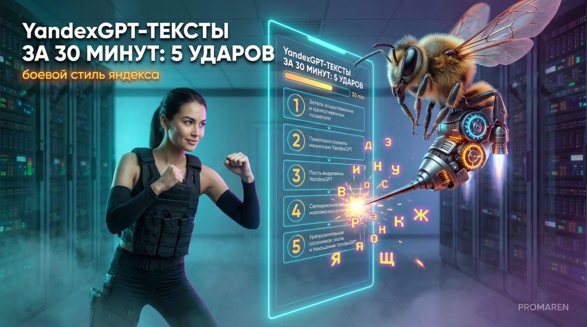    YandexGPT-тексты: 5 шагов к текстам за 30 минут | Марина Погодина, PROMAREN Марина Погодина