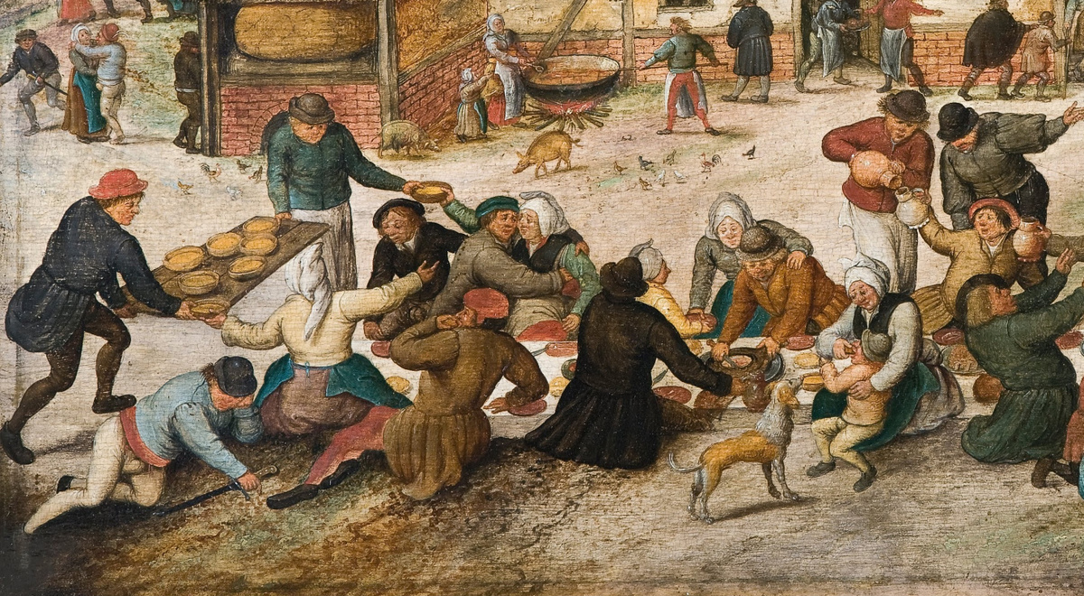 Питер Брейгель Младший. Фрагмент картины "Свадебный пир в деревне II", 1605 год