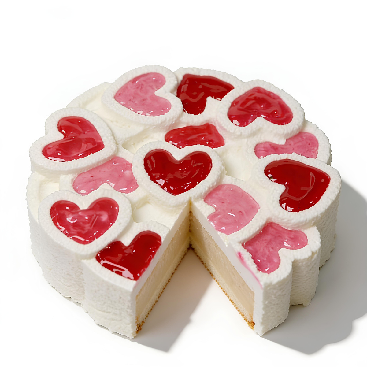 Муссовый торт "Нежные сердца"