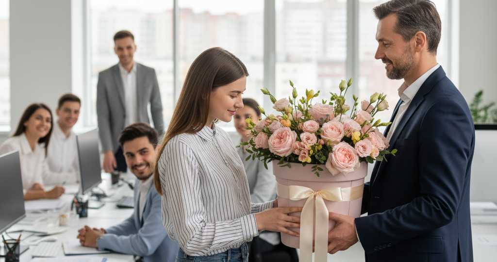 Коллега, с которым мы только здороваемся, подарил мне на 8 Марта огромный и явно дорогой букет. Что это значит?