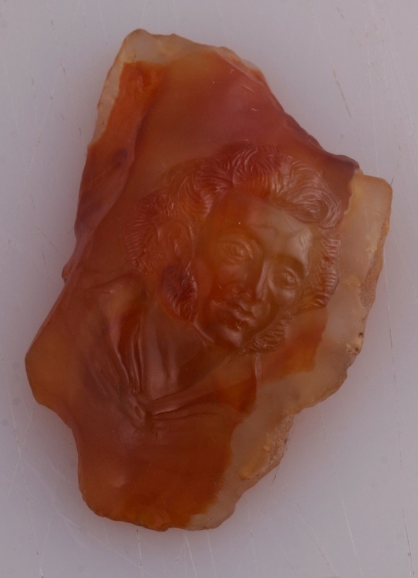 Камея «А.С. Пушкин». 1999. Сердолик. Жуков Анатолий Иванович