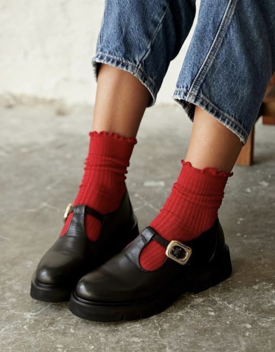 Балетки "Мери-Джейн" с пряжкой