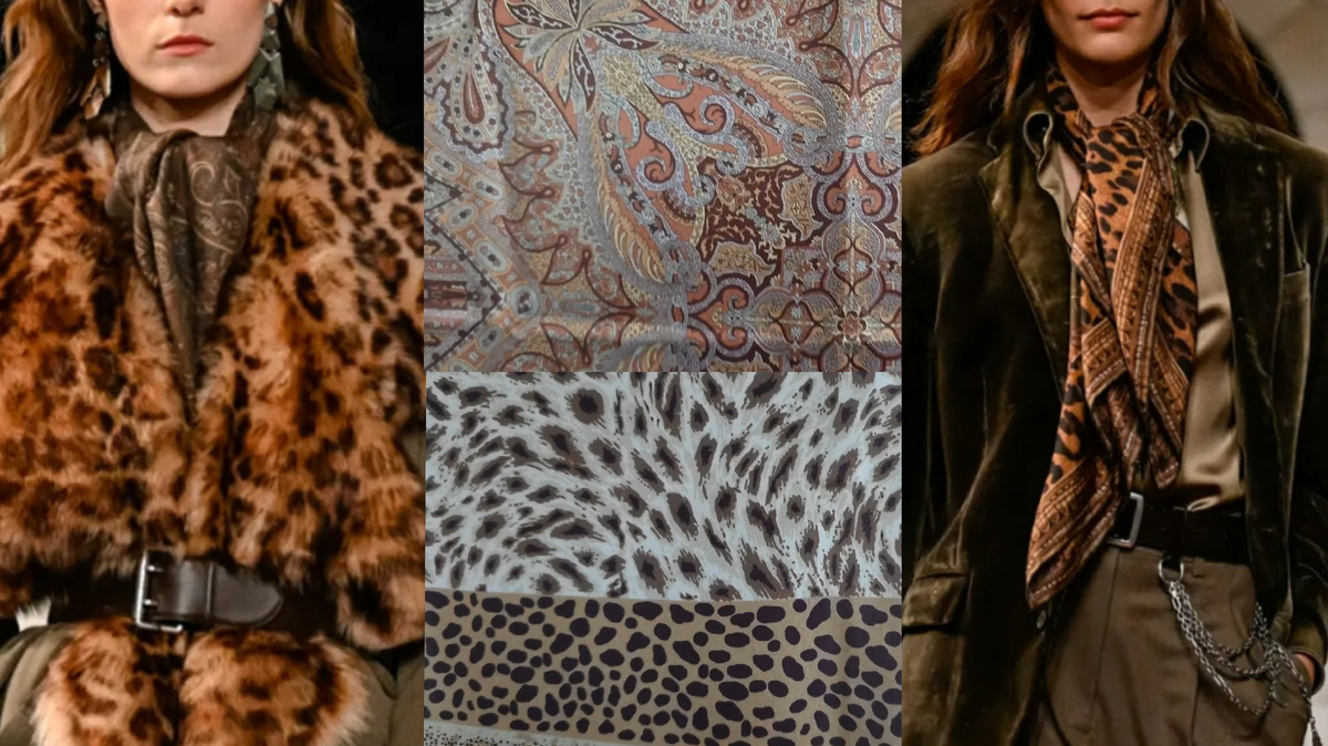 Коллаж с павловопосадскими платками автора