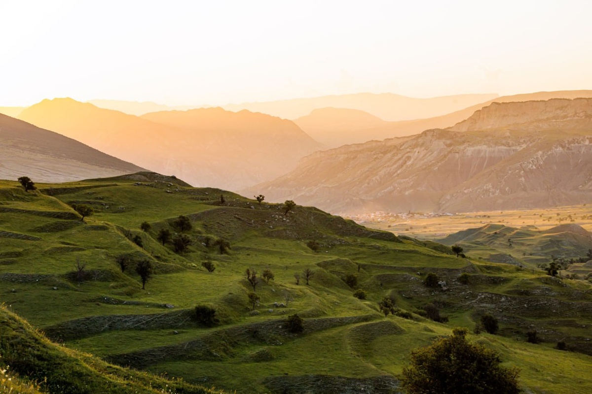 Кусочек Кудалинских пирамид на закате