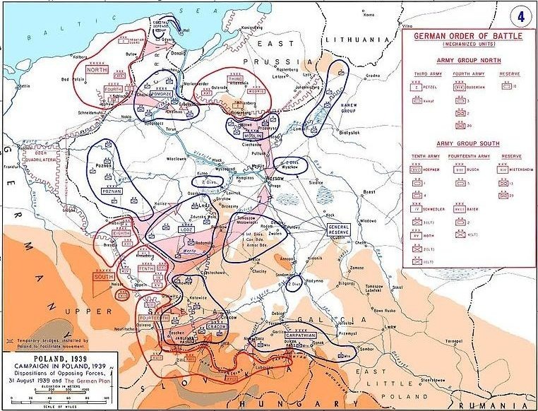 Исходные позиции войск и планируемые основные удары согласно плану «Вайс» https://wwii.space/
