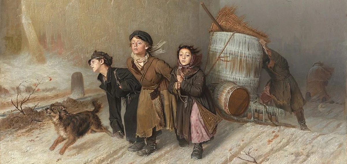 «Тройка»  («Ученики мастеровые везут воду»)