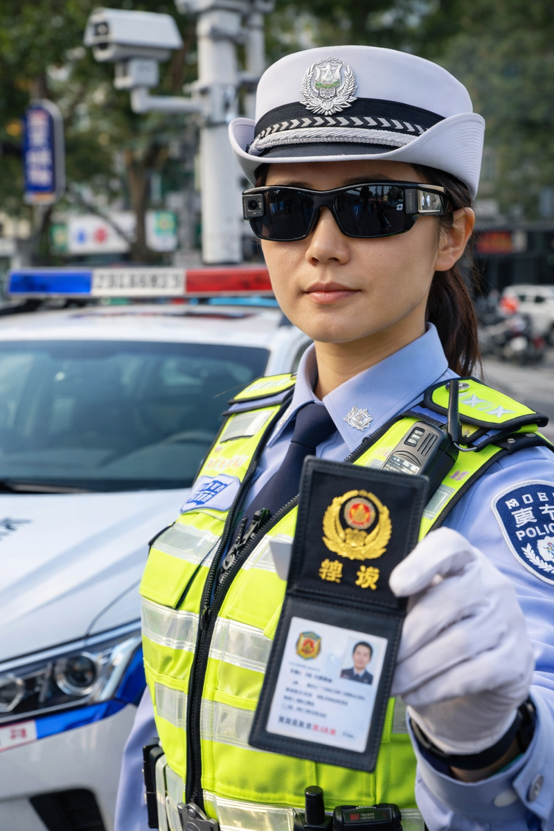 Дорожный полицейский в Китае