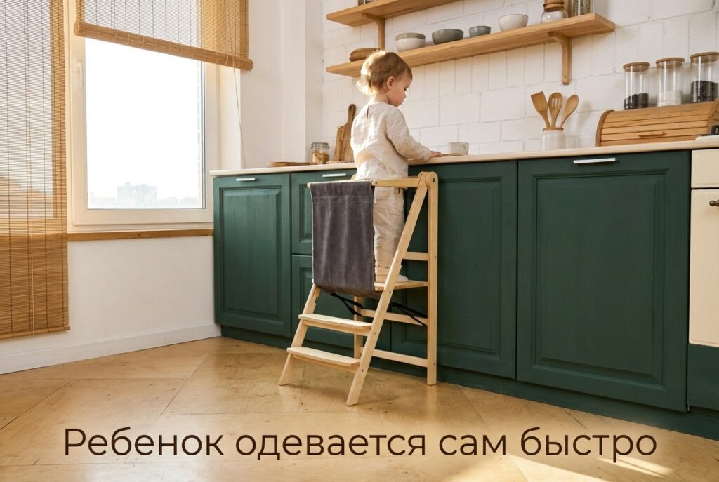    Удобная система хранения помогает ребенку учиться одеваться без помощи взрослых. ecomebel