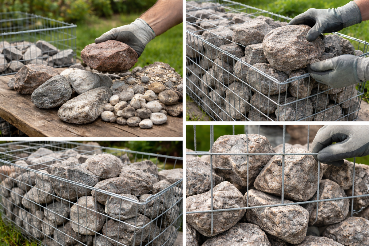 Выбор камня для габионов
