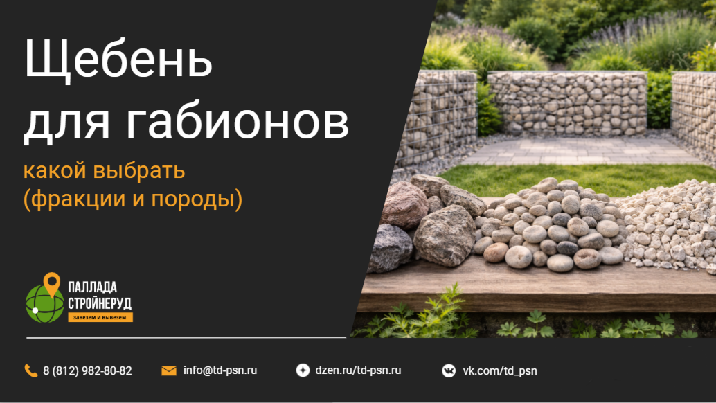 Щебень для габионов