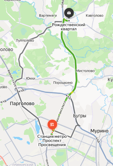 Скрин яндекс. карты.