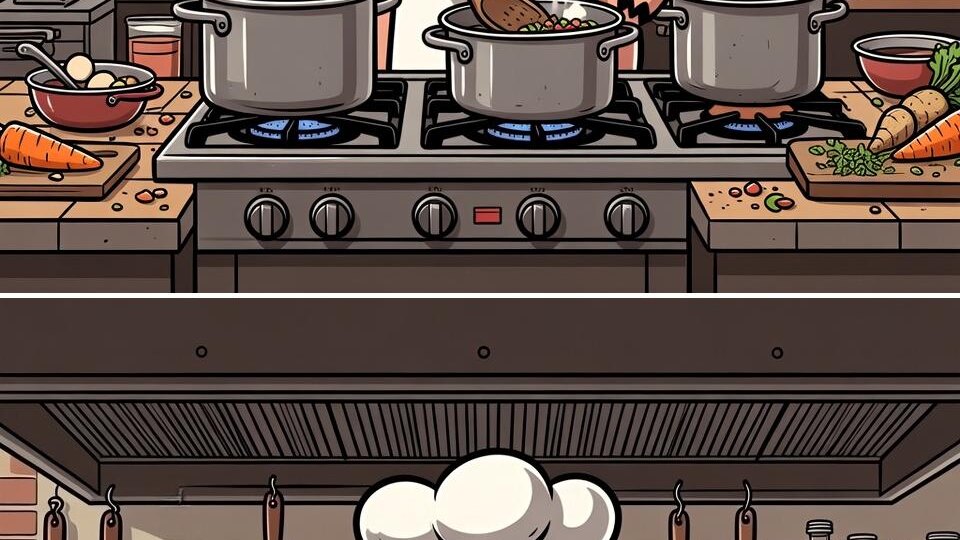 Тест на внимательность. Поварёнок на грани. 7 отличий.