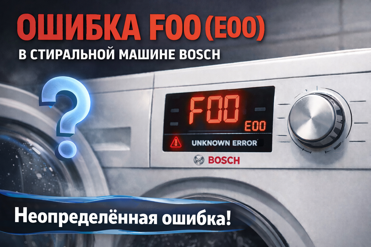 Ошибка F00 (E00) в стиральной машине Bosch