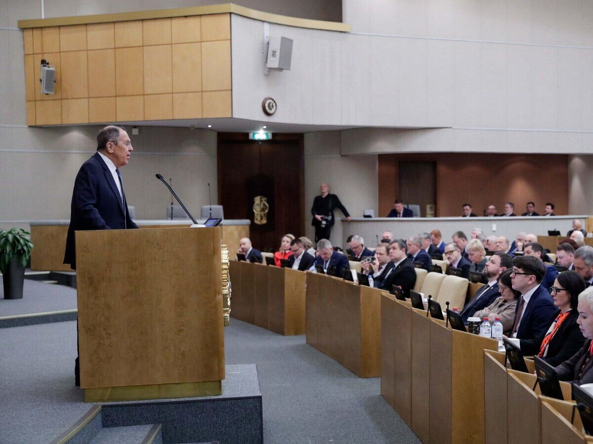    "Правительственный час" с участием министра иностранных дел РФ Сергея Лаврова в Государственной Думе РФ | © Фото : Пресс-служба Государственной Думы РФ