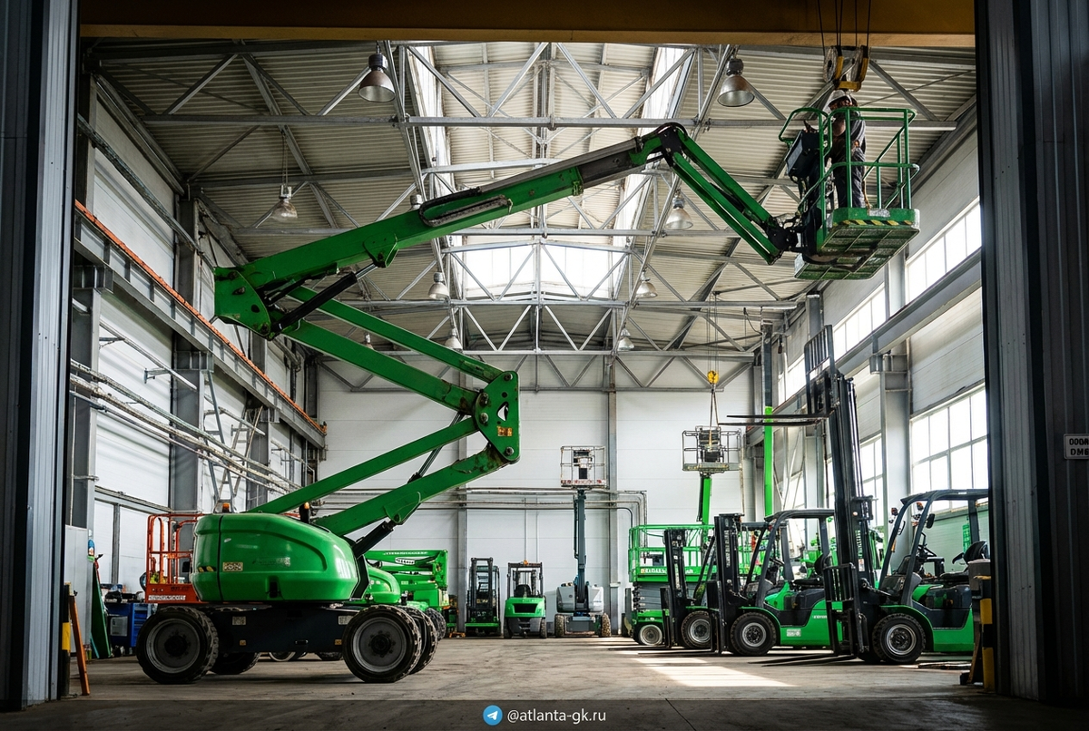   Иллюстрация коленчатого подъёмника для аренды Atlanta-gk