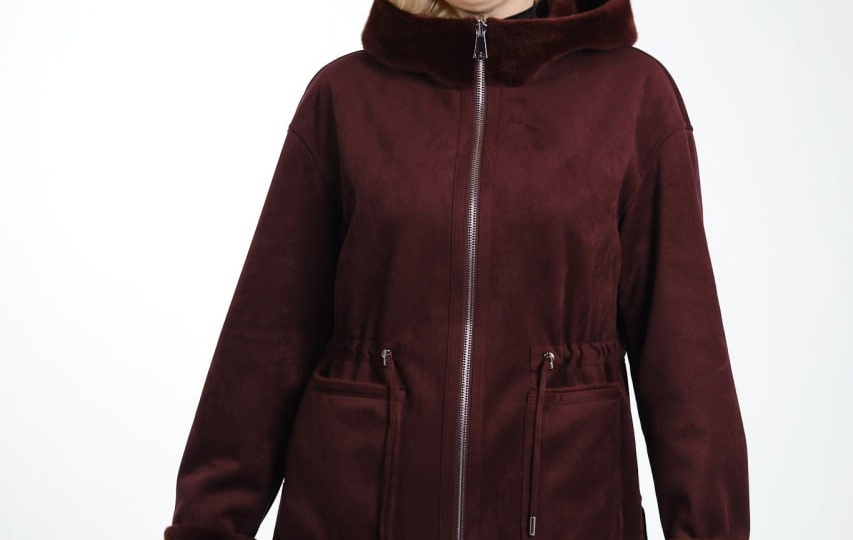 Стильная дубленка КД 623 размеры 48-56 длина 73 см