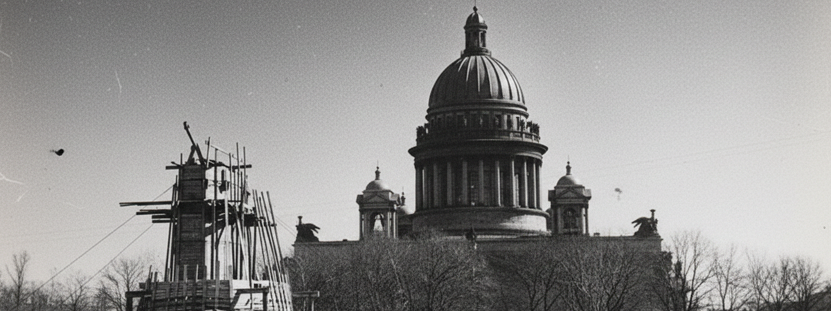 Исаакиевский собор во время блокады