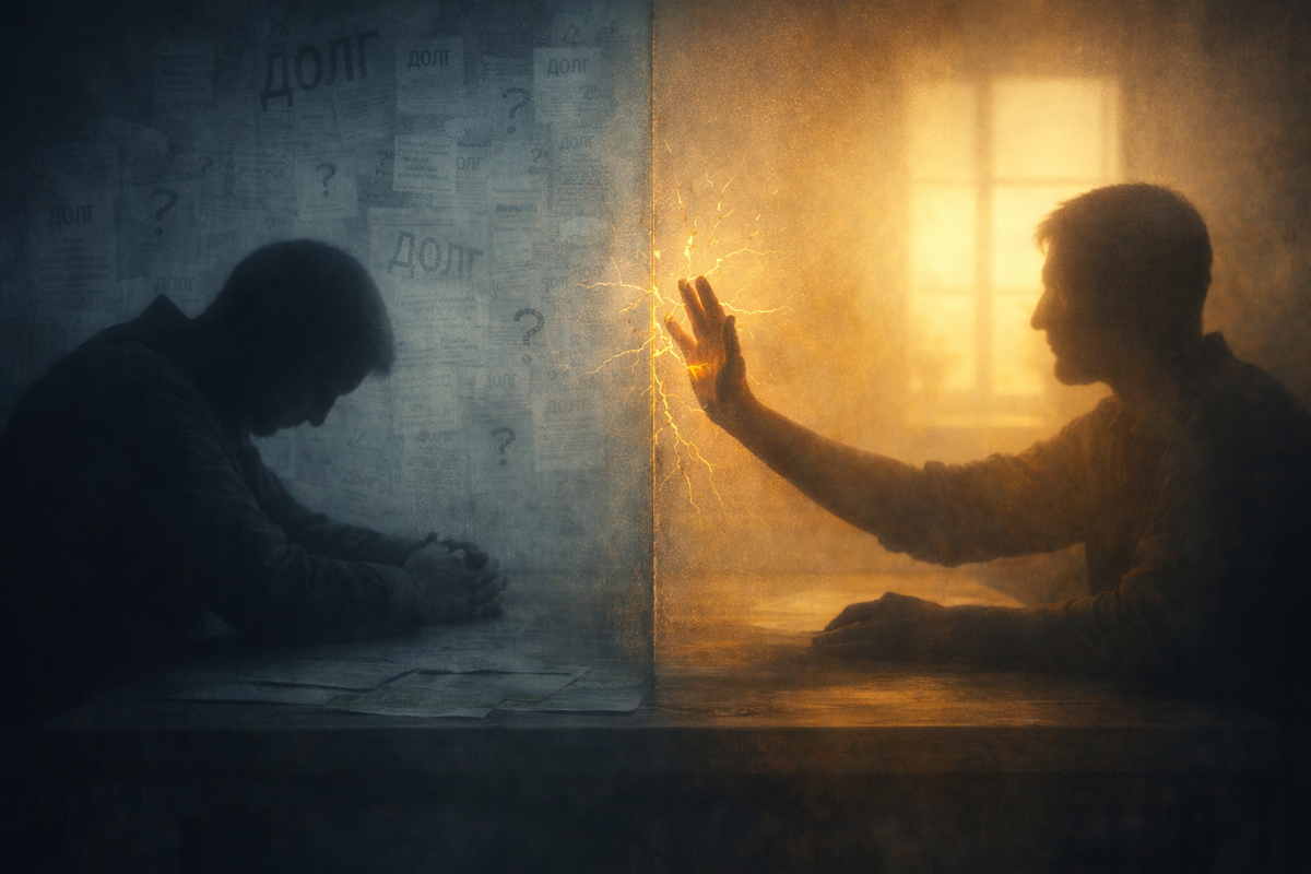 Долг и свет, разделенные стеклом.