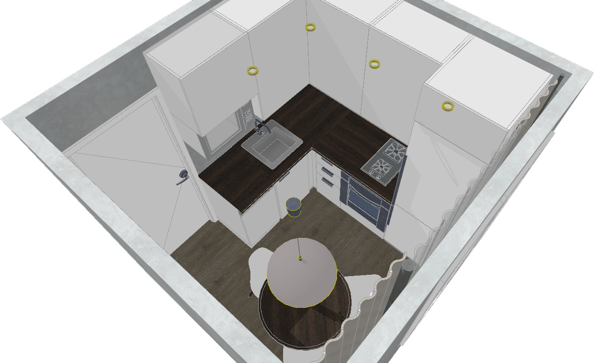 Вот такая планировка с расположением всего необходимого на площади в 6 кв.м.