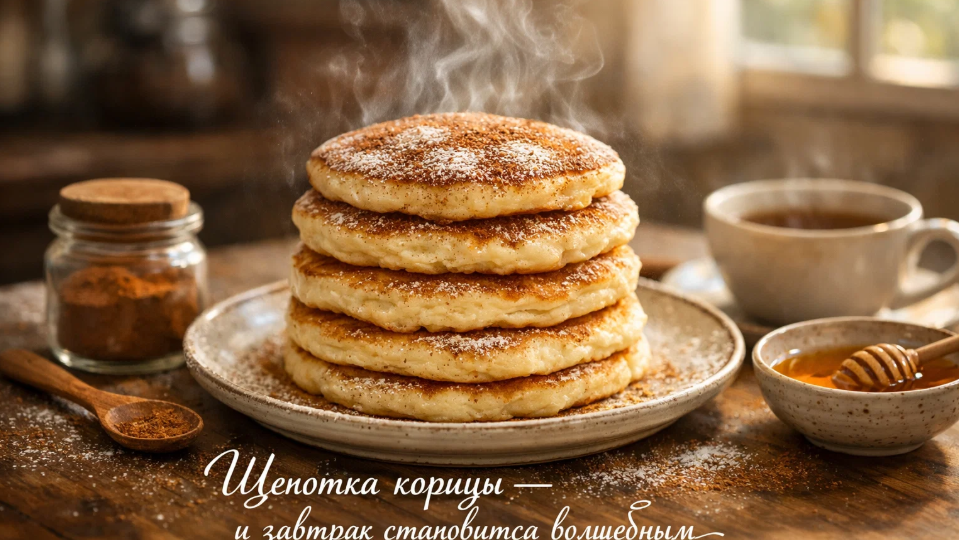 Что будет, если добавить в оладьи на кефире щепотку корицы: аромат как в пекарне