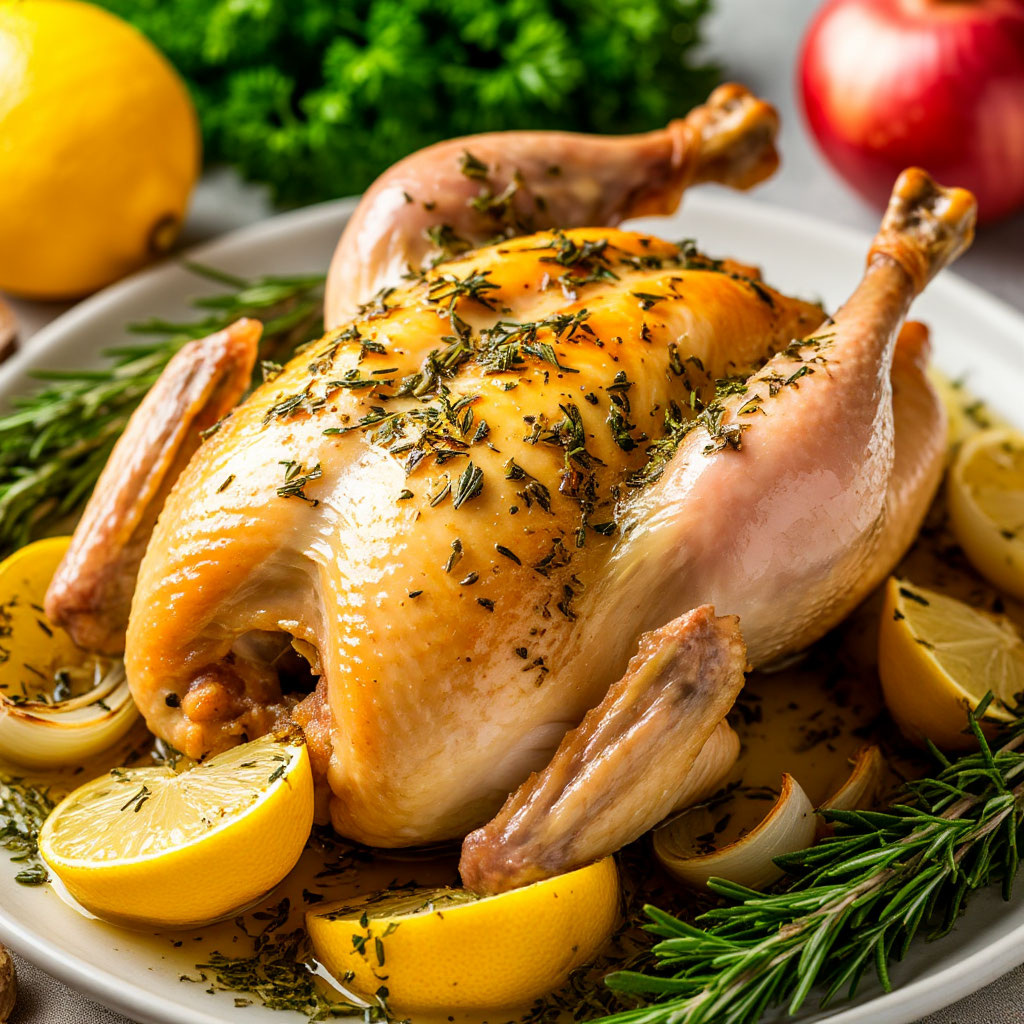 Курица печеная