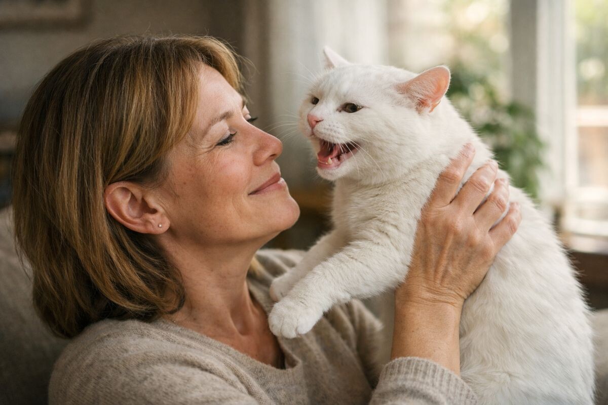 Почему кошка мяукает, когда берёшь её на руки