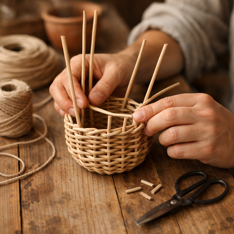    Создание простого кашпо из ротанга своими руками Loza