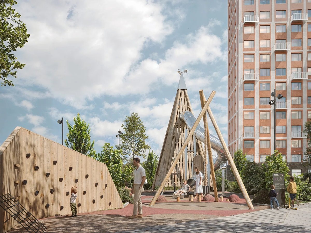     Двор нового квартала занимает 20000 квадратных метров