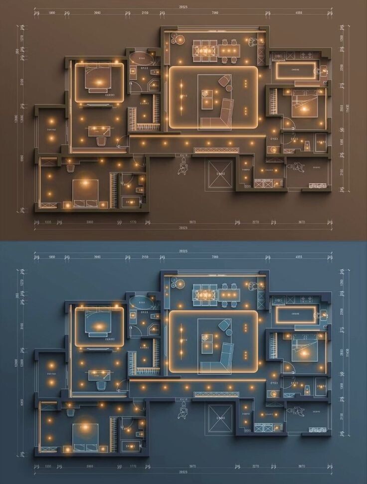 План освещения в квартире, фото плана взято из интернета