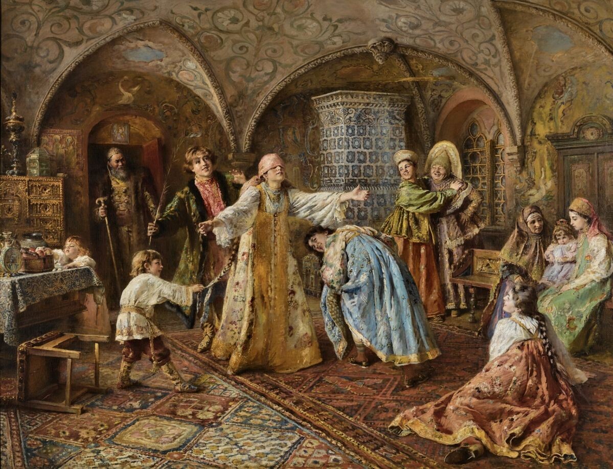 "Игра в прятки", худ. К. Маковский