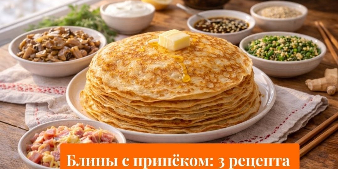Блины с припёком: 3 вкуса, которые делают блин главным блюдом (и уже пахнет Масленицей)