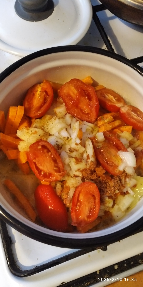 Начало приготовления.