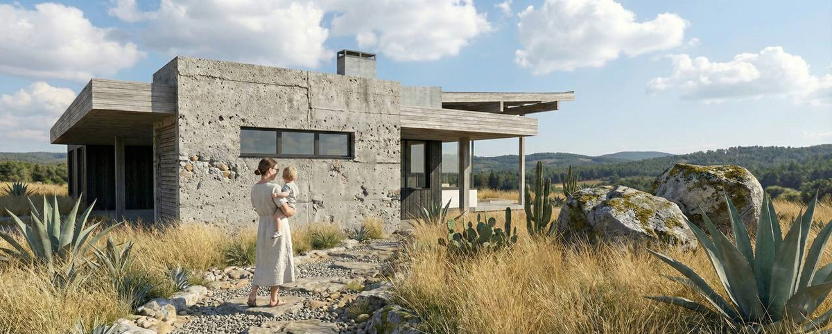 Частный дом, ИИ-визуализация