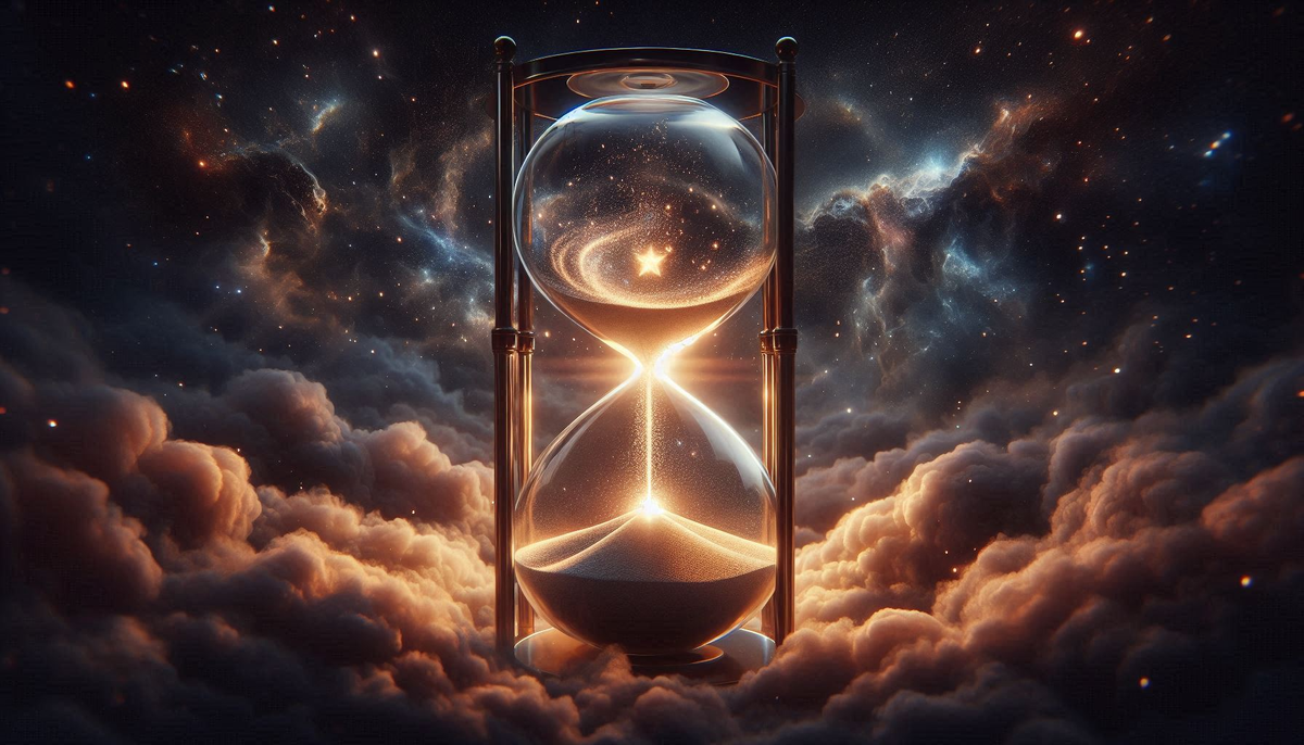 Время — не тиканье часов, а бульон, в котором завариваются звёзды. Каждая песчинка — миллион лет.