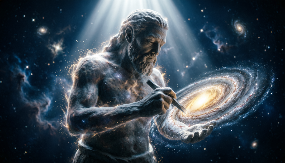 Гравитация не тащит — она собирает. Миллиарды лет терпения, чтобы из пыли родилась спираль.