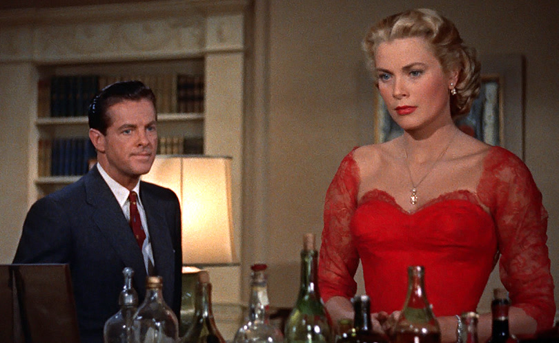 Роберт Каммингс и Грейс Келли в фильме Альфреда Хичкока