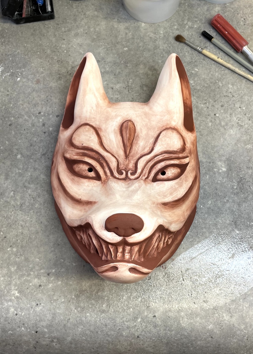 Роспись Кицунэ "застывающая лава".