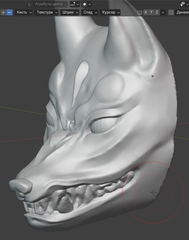 3d моделирование Кицунэ