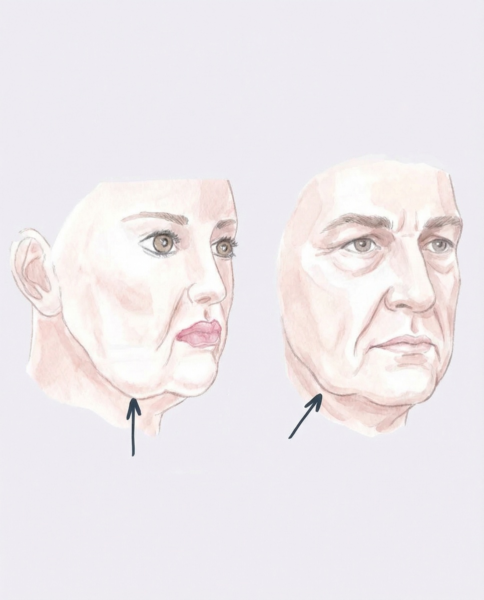 брыли на лице появляются и в 35 лет и в 55 лет