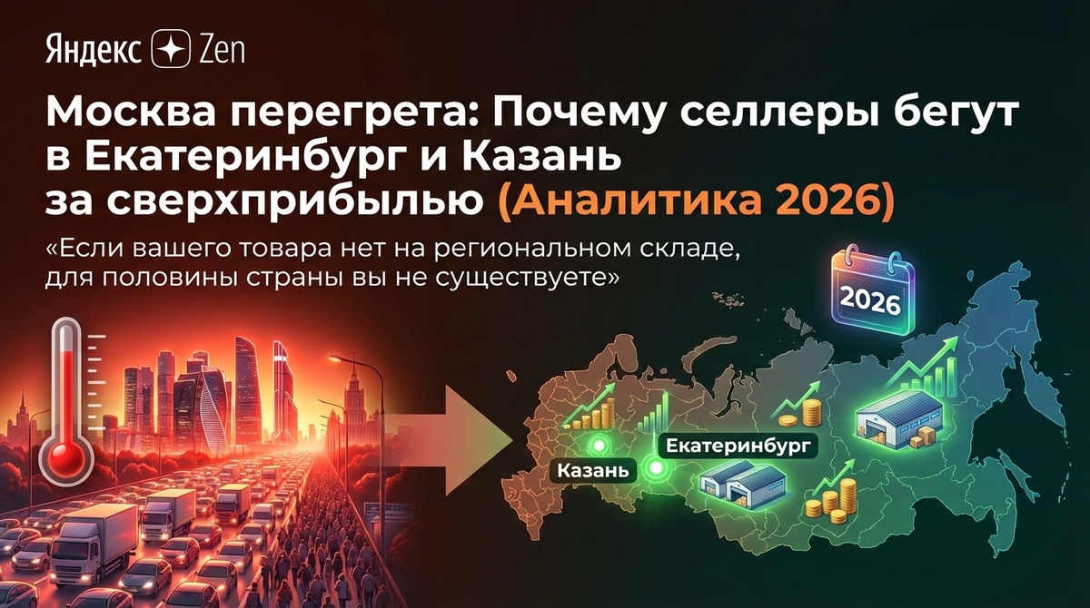 Москва перегрета: Почему селлеры бегут в Екатеринбург и Казань за сверхприбылью (Аналитика 2026)