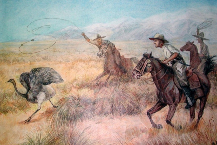 Евстафьев В.М. Дарвин на охоте в степи. Из коллекции Дарвиновского музея