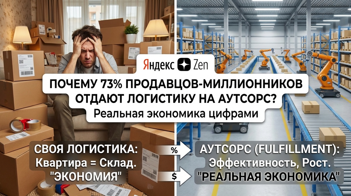 Почему 73% продавцов-миллионников отдают логистику на аутсорс: реальная экономика цифрами